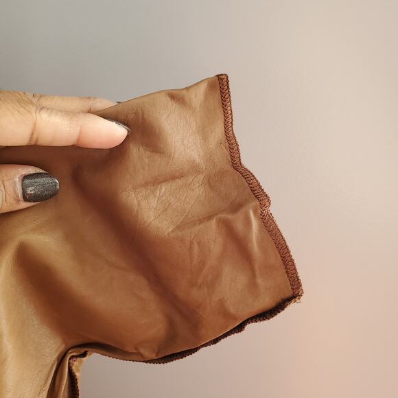 Vintage Vera Pelle Sasha Reversible Lightweight Soft Leather Hooded Jacket S - Picture 7 of 14